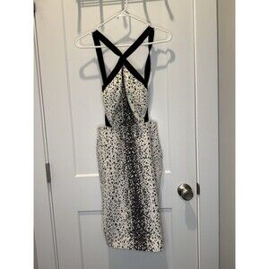 Bec + Bridge Snake Print Bodycon Dress Open Back Strappy Midi 2 XSmall Cocktail